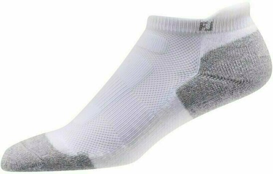 Zokni Footjoy Techsof Socks Rolltab Womens Zokni White Grey/Blanc Gris S - 1