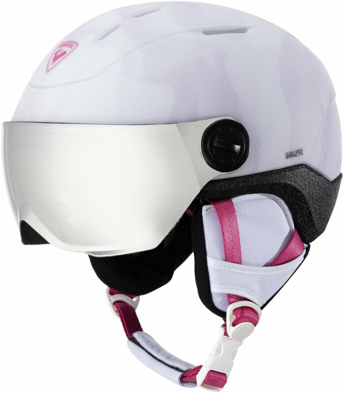 Lyžařská helma Rossignol Whoopee Visor Impacts Jr. White S/M (52-55 cm) Lyžařská helma