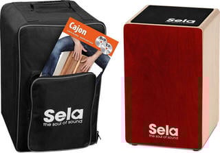Cajon de madeira Sela Primera Red Bundle Red Cajon de madeira