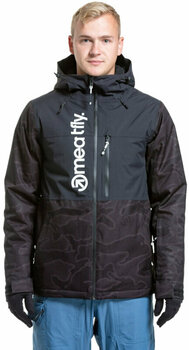 Lyžiarska bunda Meatfly Manifold Mens SNB and Ski Jacket Morph Black S - 1