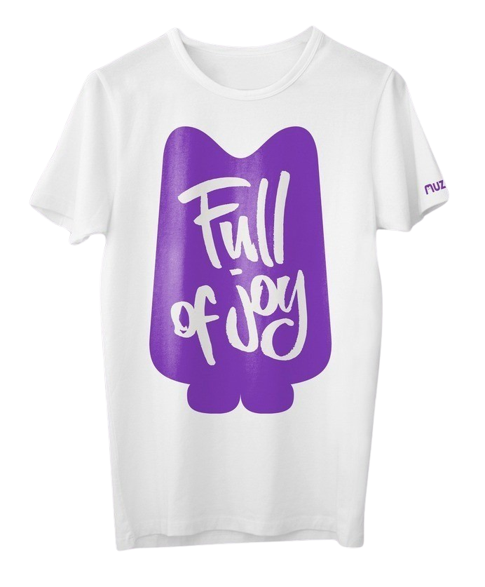 T-Shirt Muziker T-Shirt Classic FULL OF JOY Unisex White XL