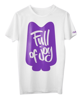 T-Shirt Muziker T-Shirt Classic FULL OF JOY Unisex White XL - 1