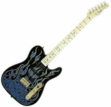 Guitare électrique Fender James Burton Telecaster MN Blue Paisley Flames - 1