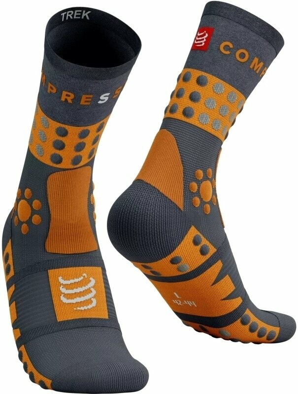 Κάλτσες Τρεξίματος Compressport Trekking Socks Magnet/Autumn Glory T2 Κάλτσες Τρεξίματος