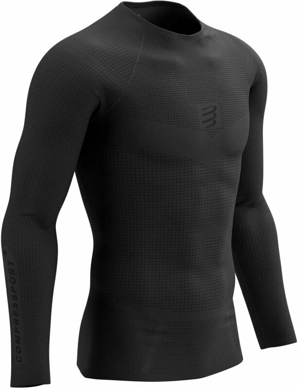 Running t-shirt with long sleeves Compressport On/Off Base Layer LS Top M Black S Running t-shirt with long sleeves