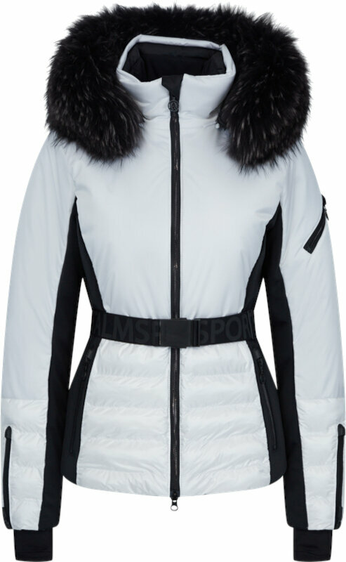 Ski Jacket Sportalm Oxford Womens Jacket with Fur Optical White 34