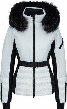 Ski Jacket Sportalm Oxford Womens Jacket with Fur Optical White 34 - 1