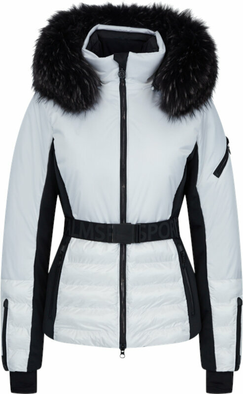 Ski Jacket Sportalm Oxford Womens Jacket with Fur Optical White 38 Ski Jacket