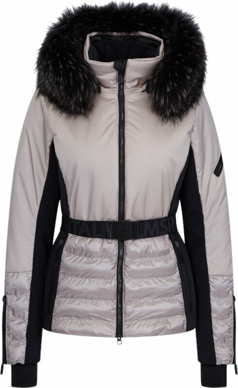 Ski Jacke Sportalm Oxford Womens Jacket with Fur Taupe Pink 38