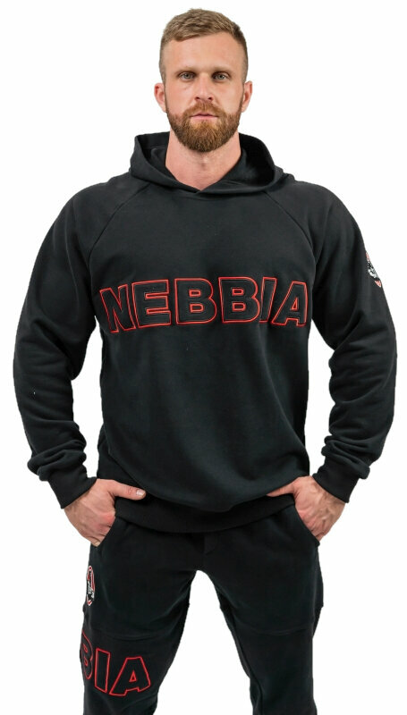 Fitness mikina Nebbia Long Pullover Hoodie Legacy Black XL Fitness mikina