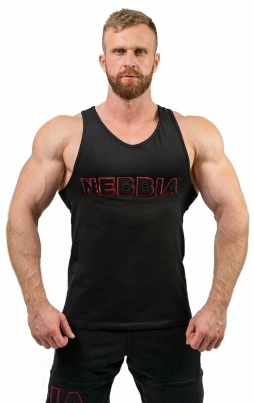 Träning T-shirt Nebbia Gym Tank Top Strength Black L Träning T-shirt