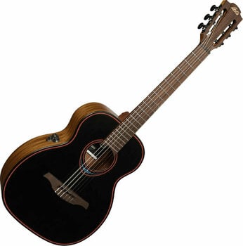 Guitarra eletroacústica especial LAG TNBW1TE Black - 1