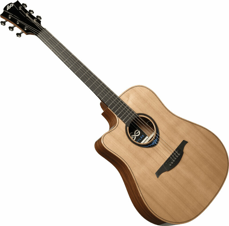 Guitarra eletroacústica especial LAG TLBW2DCE Natural