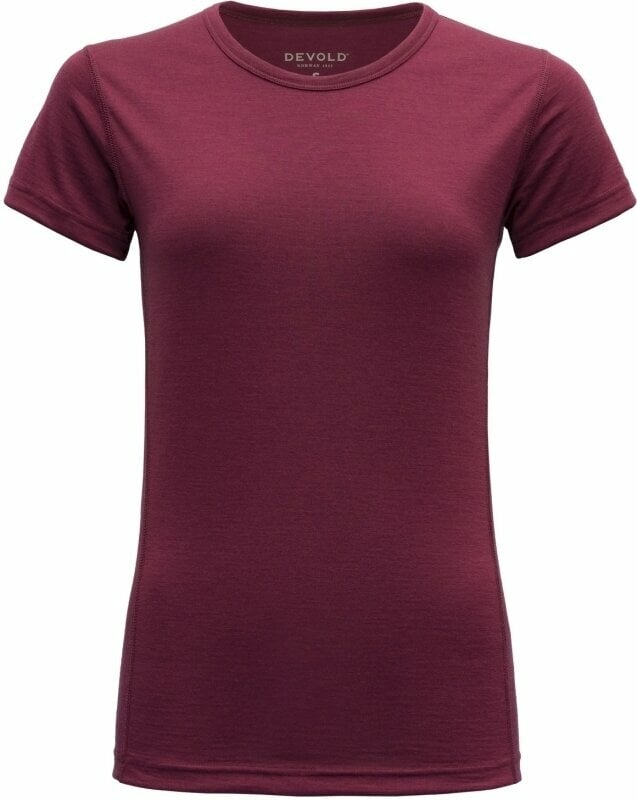 Ulkoilu t-paita Devold Breeze Merino 150 T-Shirt Woman Beetroot L Ulkoilu t-paita