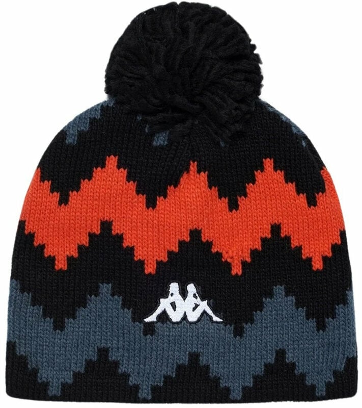 Ski Beanie Kappa 6Cento Pomok G Beanie Black/Grey Asphalt/Orange Smutty Graphic 06 Ski Beanie