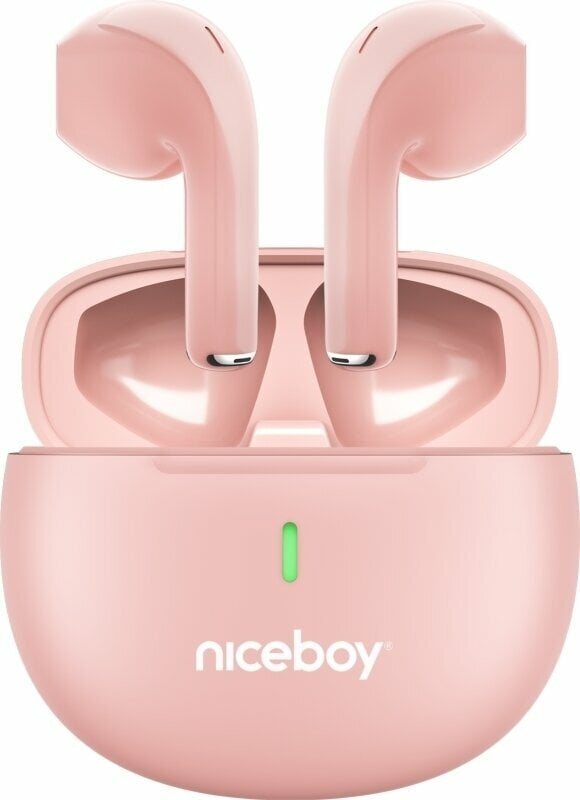 Intra-auriculares true wireless Niceboy Hive Beans Pop Pink