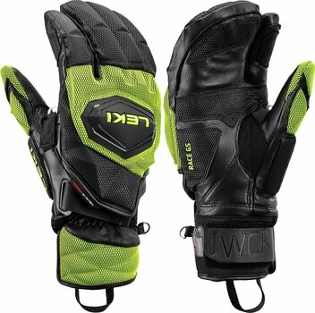 Ski Gloves Leki WCR Venom GS 3D Lobster Black/Ice Lemon 9,5 Ski Gloves - 1