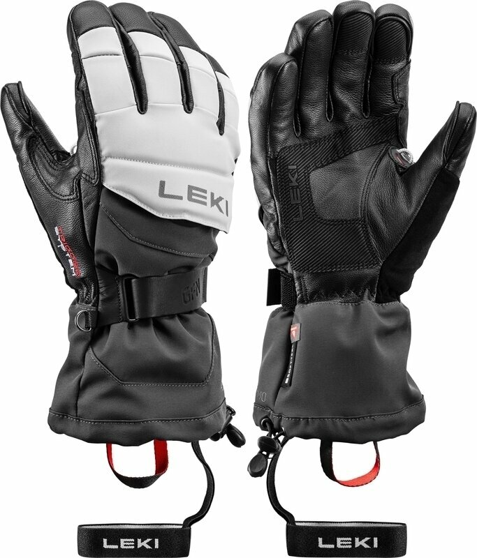 Ski Gloves Leki Griffin Thermo 3D Black/Graphite/Sand 10,5 Ski Gloves