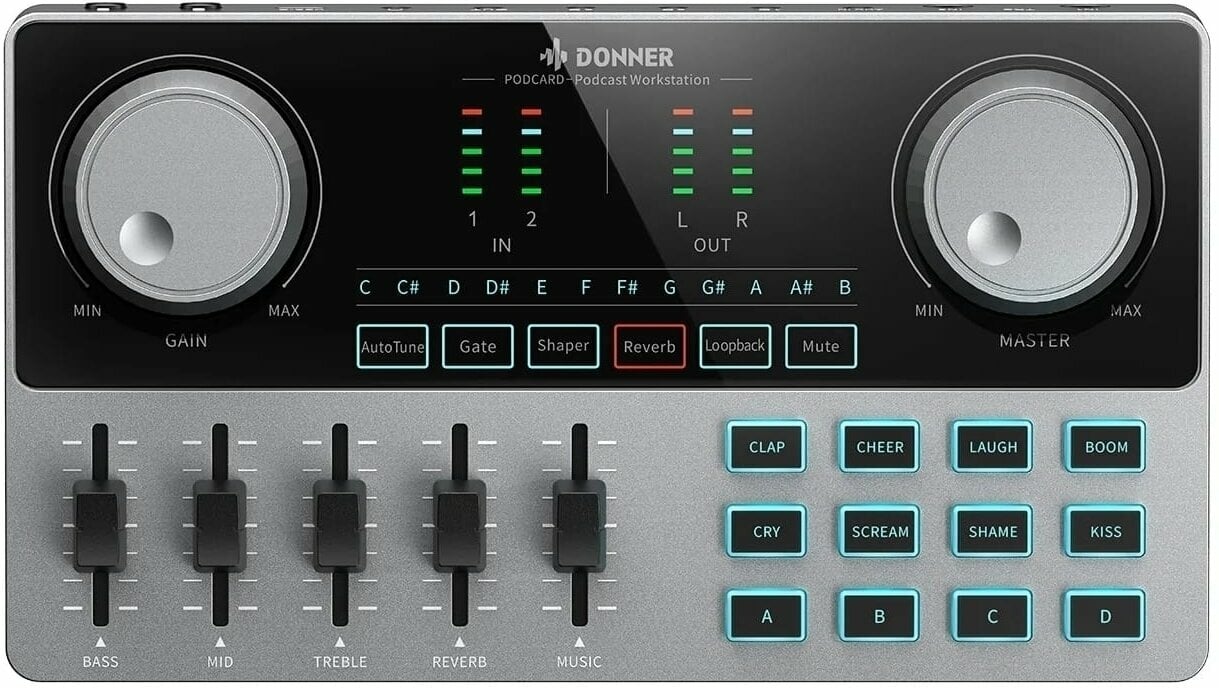 Podcast Mixer Donner Podcard All-in-One Podcast Equipment Bundle