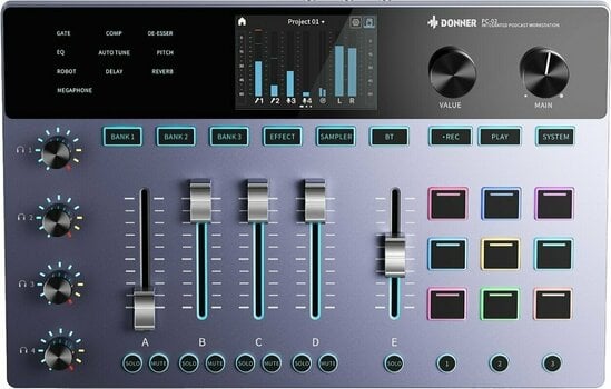 Mixer per podcast Donner Integrated Digital Console for Podcasting - 1