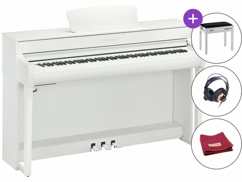 Piano numérique Yamaha CLP-735 WH SET Blanc Piano numérique