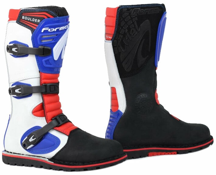 Motorcykelstövlar Forma Boots Boulder White/Red/Blue 40 Motorcykelstövlar