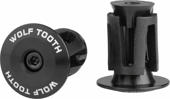 Grips Wolf Tooth Alloy Bar End Plugs Black Grips - 1