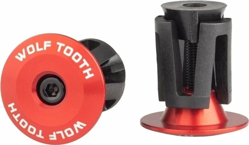 Grip Wolf Tooth Alloy Bar End Plugs Red Grip