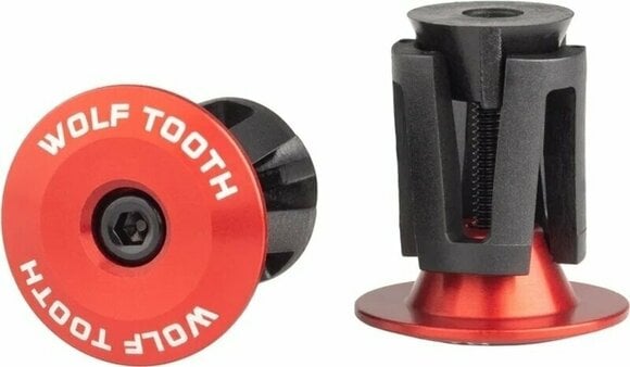 Grips Wolf Tooth Alloy Bar End Plugs Red Grips - 1