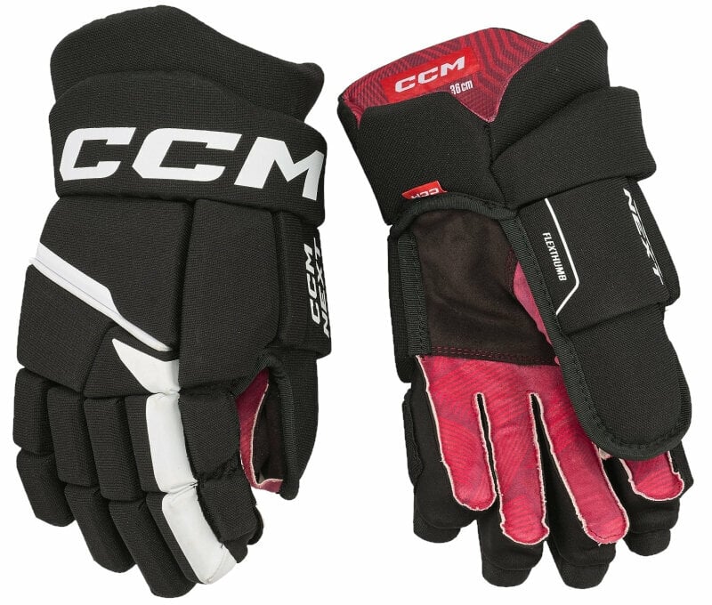 Hokejové rukavice CCM Next 23 12'' Black/White Hokejové rukavice