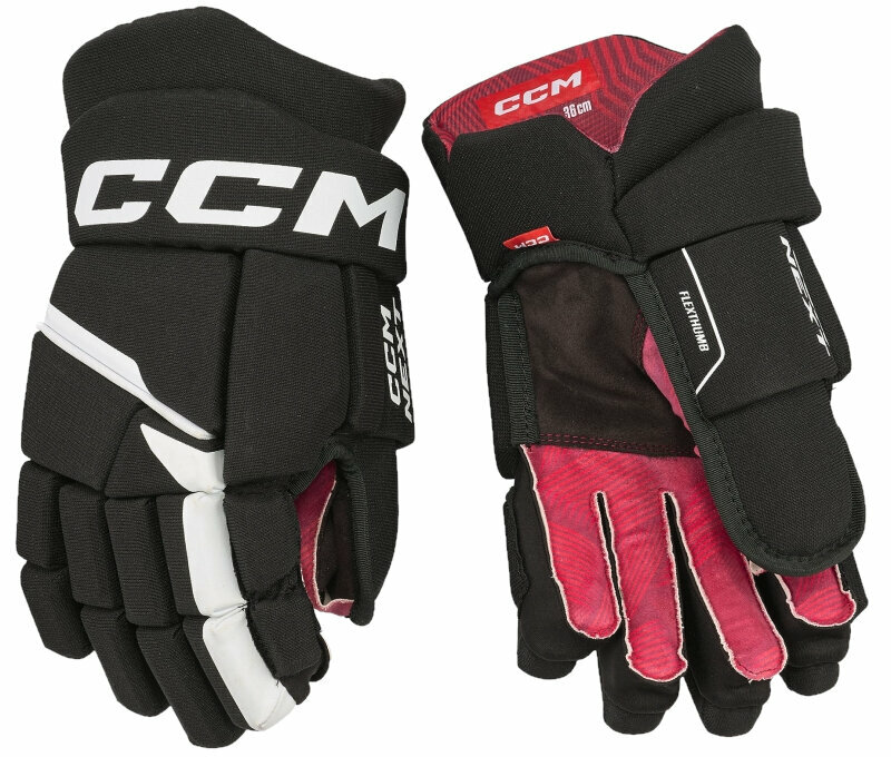 Hokejové rukavice CCM Next 23 14'' Black/White Hokejové rukavice