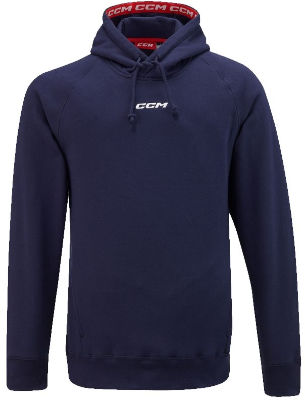 CCM Team Fleece Pullover Hoodie Navy L Hockey Sweatshirt Muziker