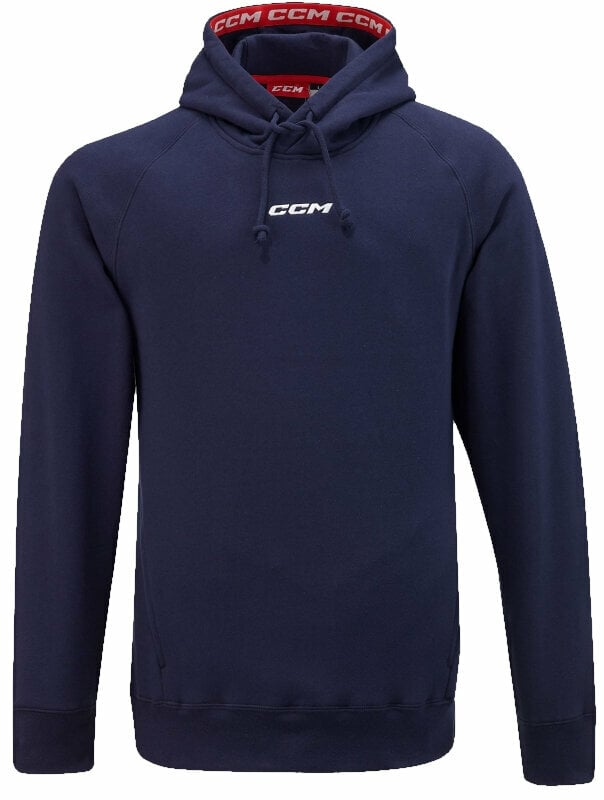 Hockey Sweatshirt CCM Team Fleece Pullover Hoodie Navy M Hockey Sweatshirt