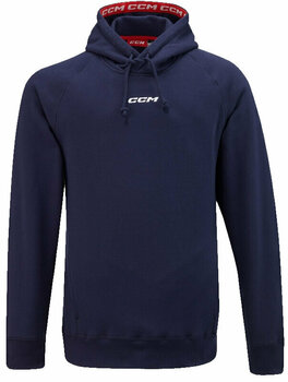 Hockey Sweatshirt CCM Team Fleece Pullover Hoodie Navy XL Hockey Sweatshirt - 1