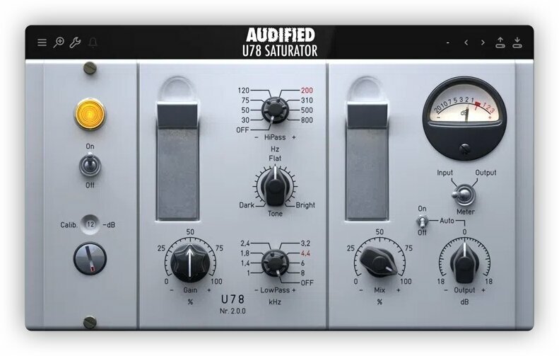 Plug-In software da studio Audified U78 Saturator (Prodotto digitale)