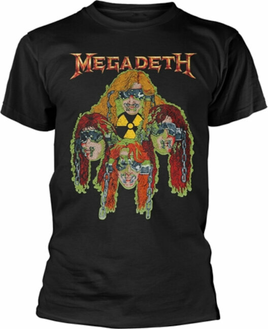 Camiseta de manga corta Megadeth Camiseta de manga corta Nuclear Glow Heads Unisex Black S