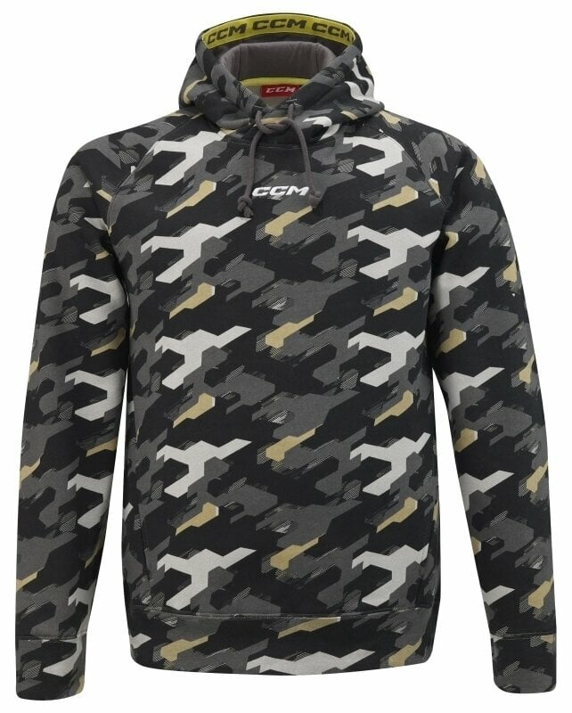 Hoki pulóver CCM Team Fleece Pullover Hoodie Camouflage XS Hoki pulóver