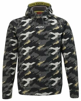 Hoki pulóver CCM Team Fleece Pullover Hoodie Camouflage XS Hoki pulóver - 1