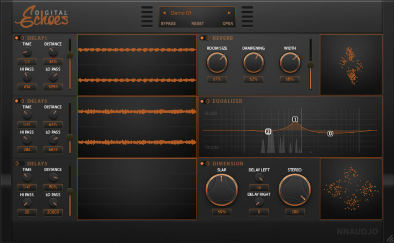 Studio software plug-in effect New Nation Digital Echoes Dimensional Delay (Digitaal product)