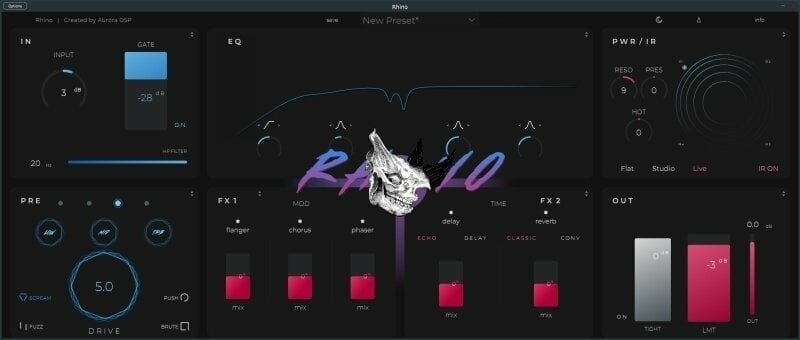 Virtuális effekt Aurora DSP Rhino (Digitális termék)