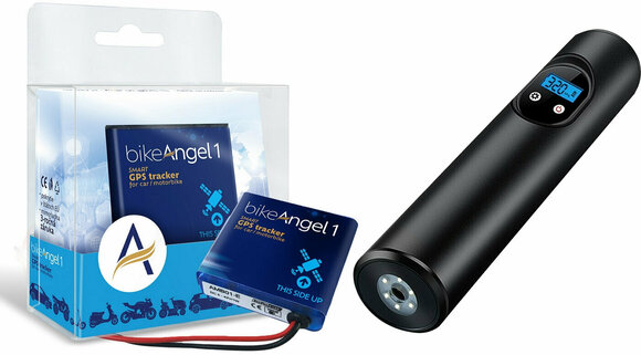 GPS-Tracker bikeAngel 1-MOTO EU Smart GPS Tracker Alarm + Battery Air Pump Black SET - 1