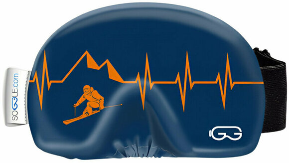 Pokrowiec na okulary narciarskie Soggle Goggle Protection Heartbeat Blue/Orange Pokrowiec na okulary narciarskie - 1