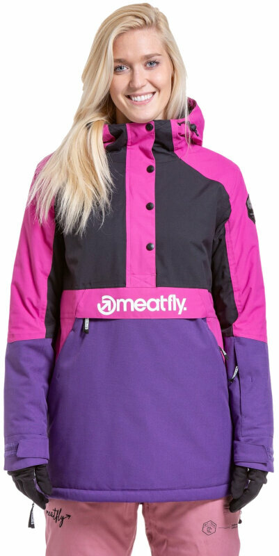 Lyžiarska bunda Meatfly Aiko Womens SNB and Ski Jacket Petunia/Black M Lyžiarska bunda