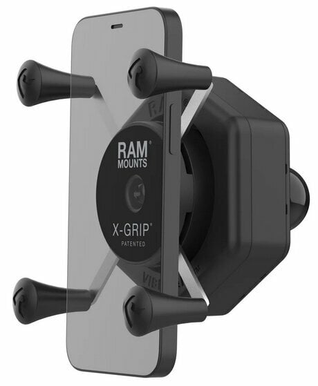 Motorcycle Holder / Case Ram Mounts X-Grip Phone Holder with Ball & Vibe-Safe Adapter