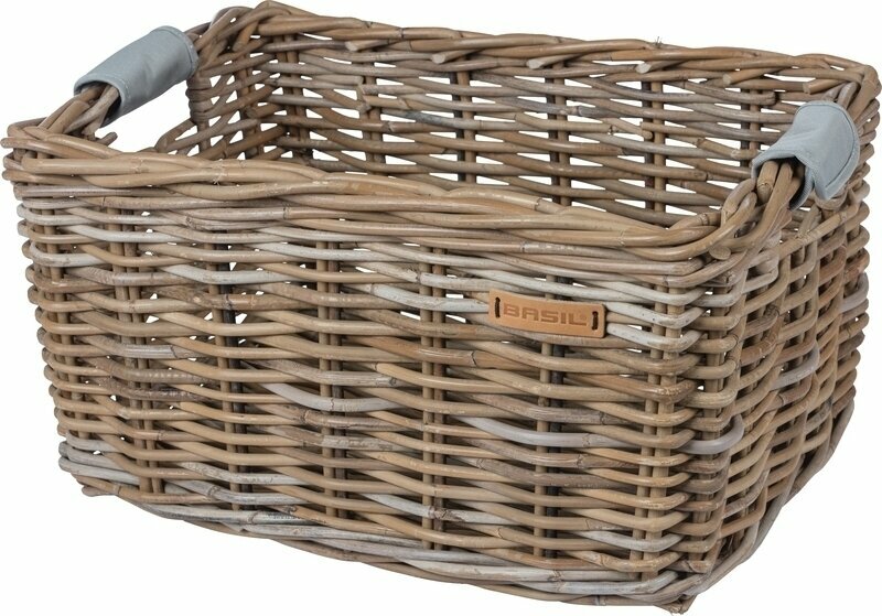 Carrier Basil Dorset L Bicycle Basket Front Nature Grey L Bicycle basket