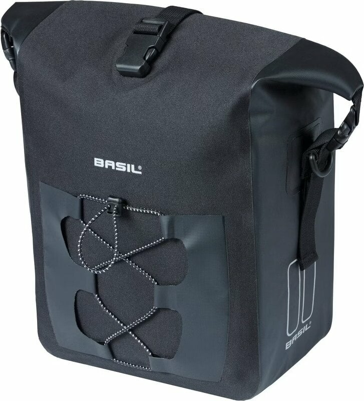 Bicycle bag Basil Navigator Waterproof M Single Pannier Bag Black M 12 L
