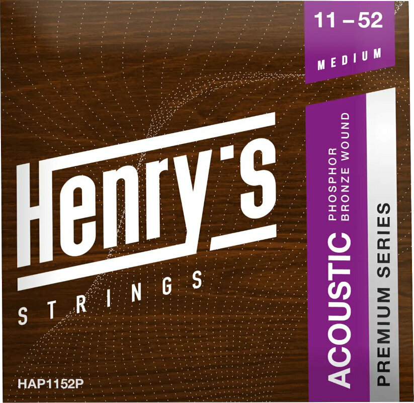 Струни за акустична китара Henry's Phosphor Premium 11-52