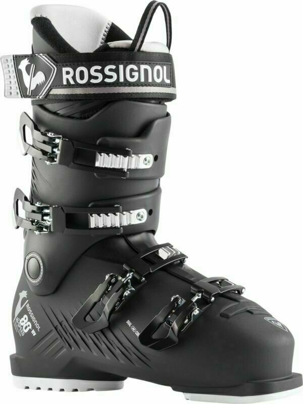 Cipele za alpsko skijanje Rossignol Hi-Speed 80 HV Black/Silver 28,5 Cipele za alpsko skijanje