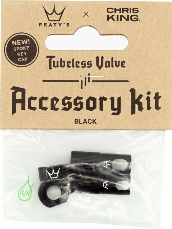 Pyörän korjaussarja Peaty's X Chris King MK2 Tubeless Valve Accessory Kit Black