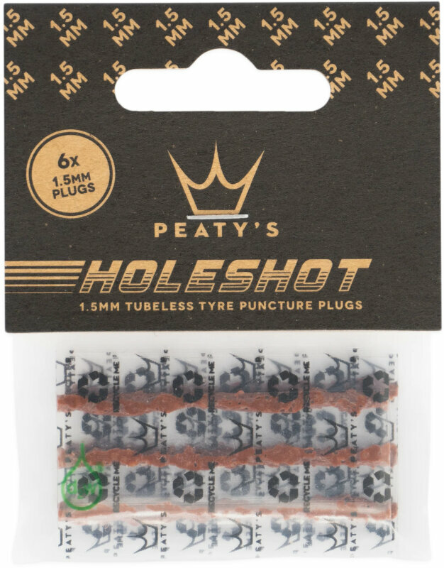 Set de réparation de cycle Peaty's Holeshot Tubeless Puncture Plugger Refill Pack 6x1,5mm